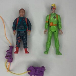 Vintage 1990's Ghostbusters Egon Slimed Heroes and Ray Stantz